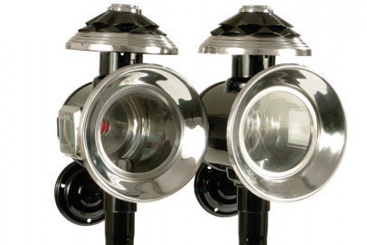 Stainless steel front lamps with carriage holder