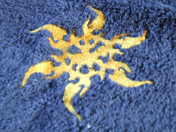 Embroidered or printed motif sun rider