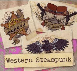 Stickmotiv Steampunk Western