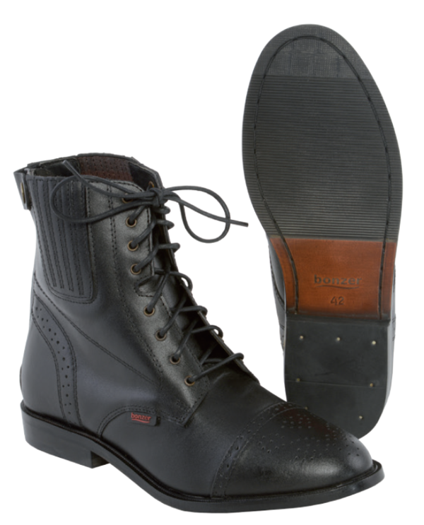 Lace-up ankle boot made of cowhide