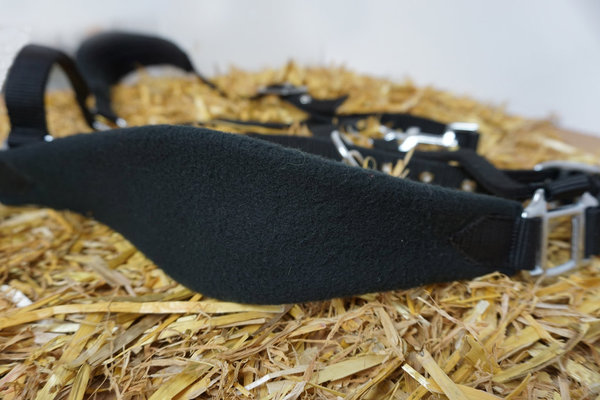 Fleece halter with branding ➠ Double adjustable!