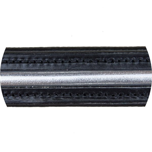 Schwarzes Stirnband "PreCara" mit silbernem Streifen (40cm)