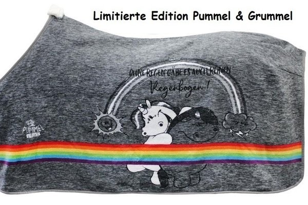 EQ Dralon blanket, Pummel & Grummel with rainbow
